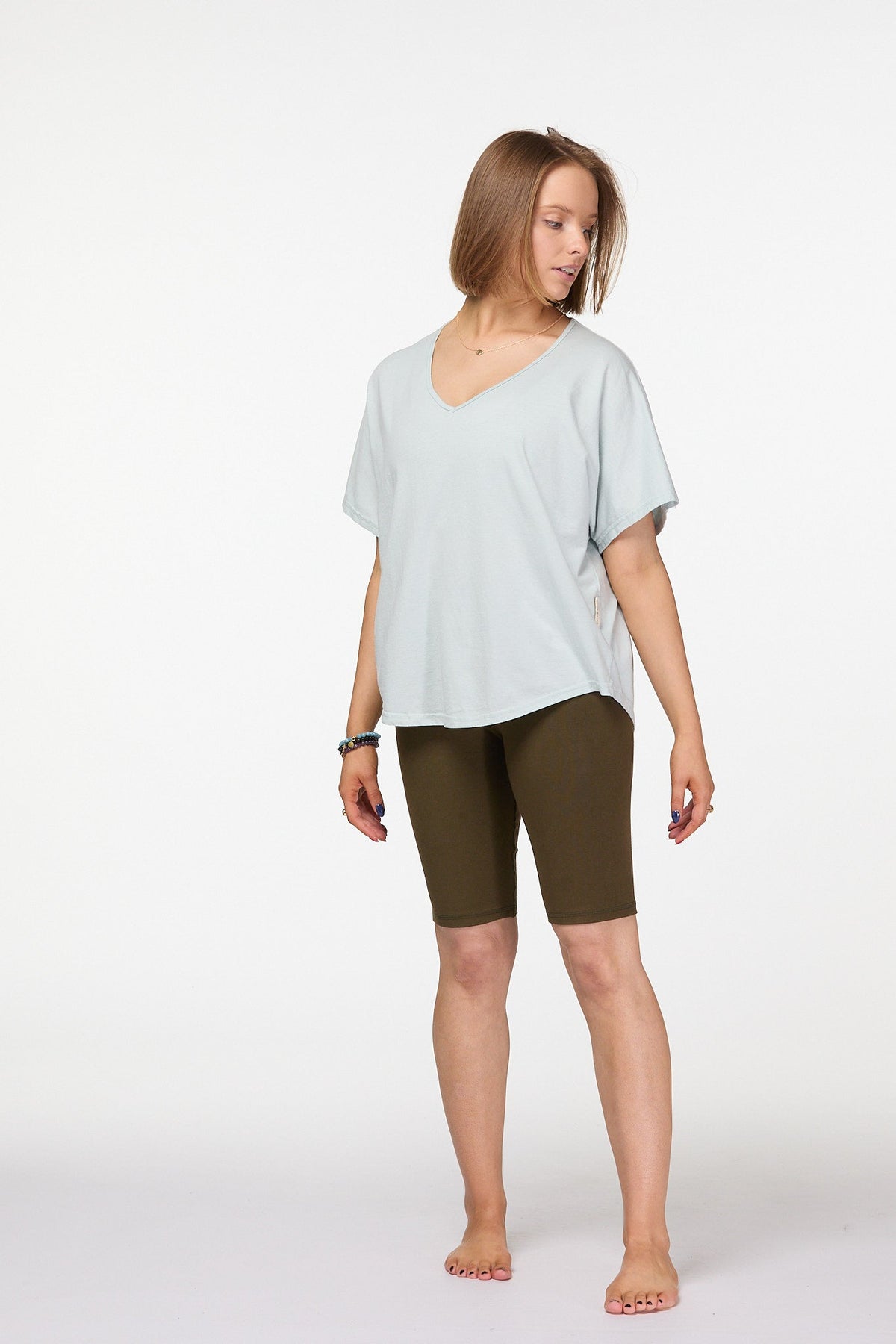 V-Neck T-Shirt | Mint Green