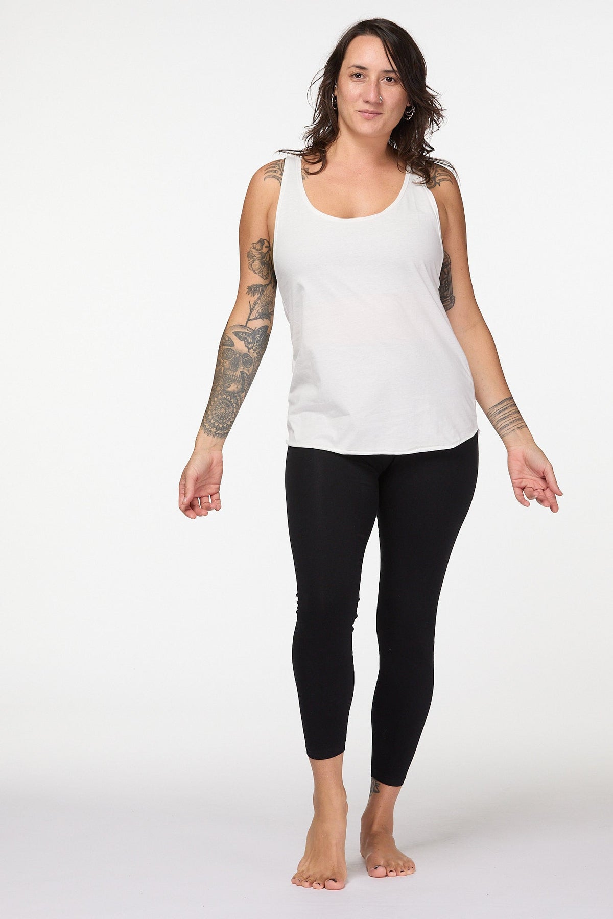 white organic cotton  tank top Luna &amp; Soul Australia 