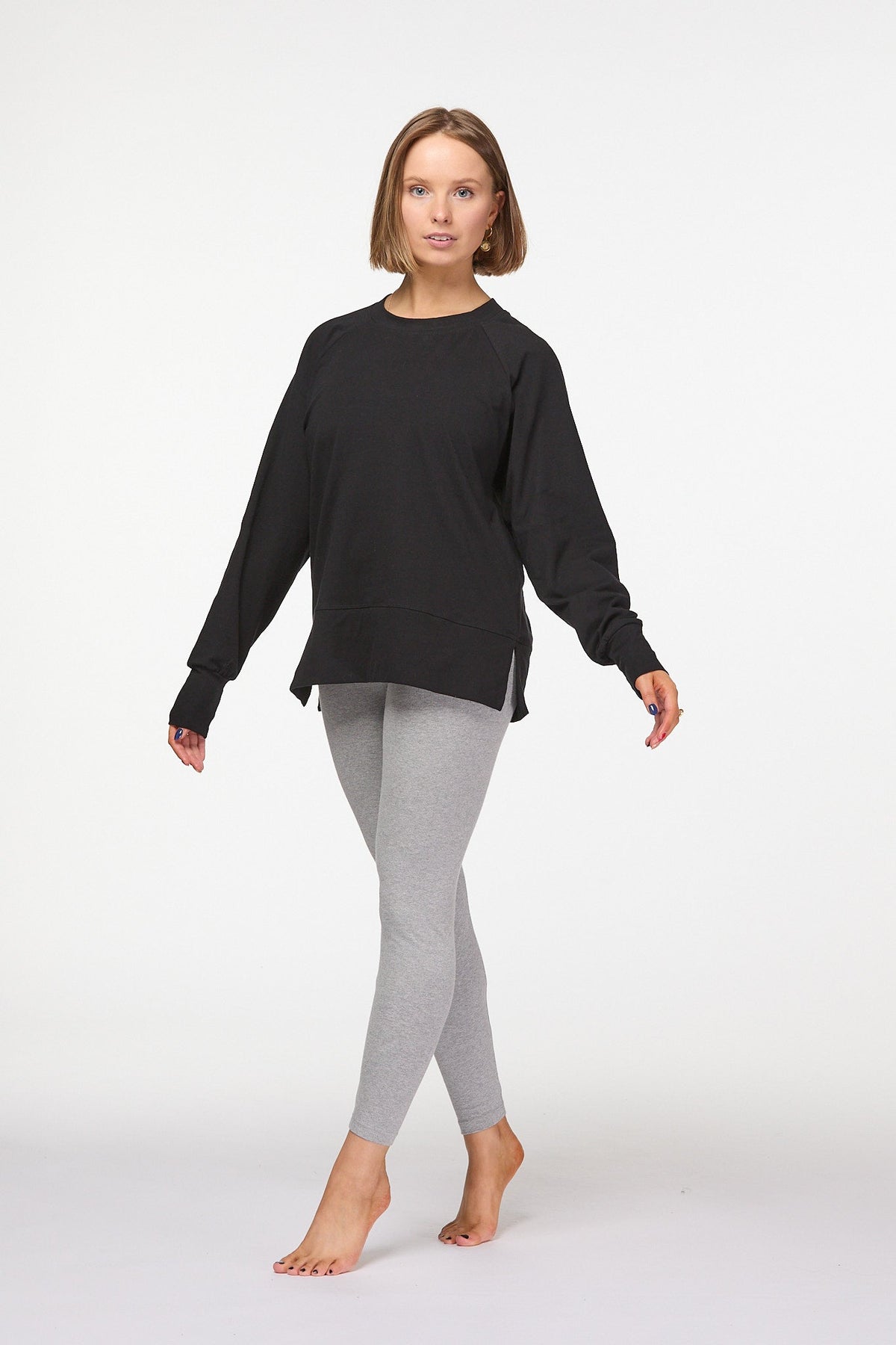 Black Yoga Jumper Luna &amp; Soul Australia 1
