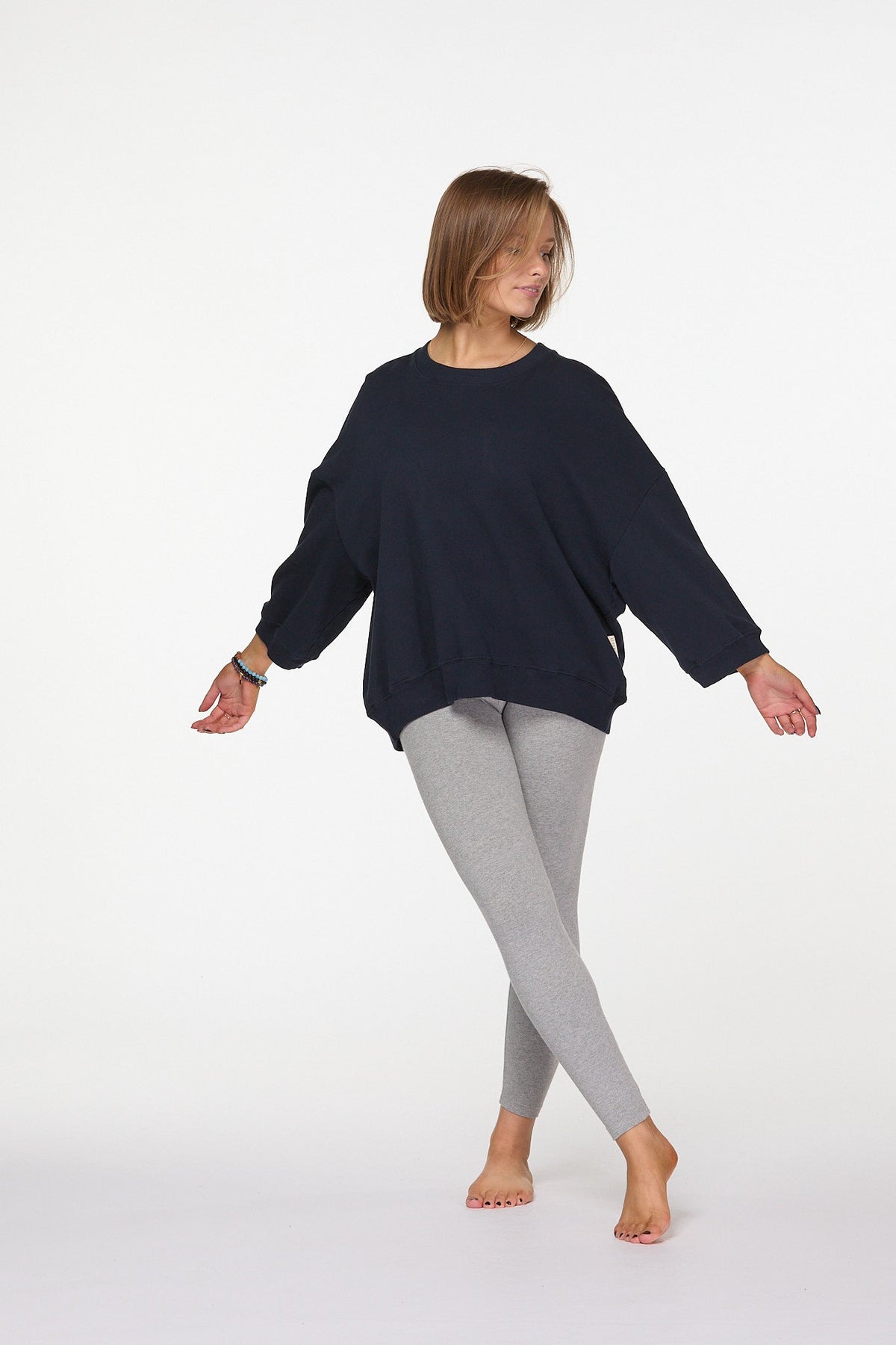 Women’s Organic Cotton Jumpers and Sweaters in Navy Luna &amp; Soul Australia