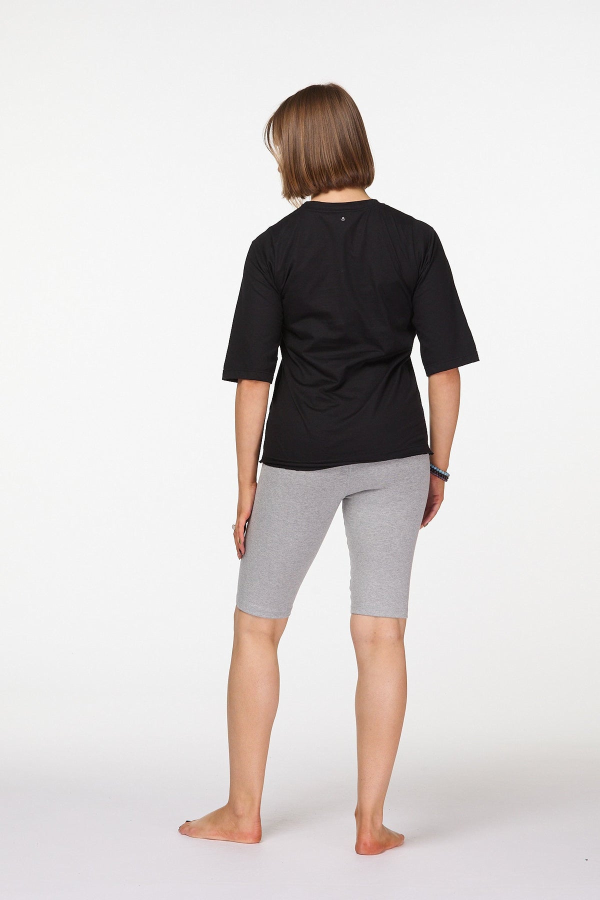 3/ 4 Sleeve Tee | Black