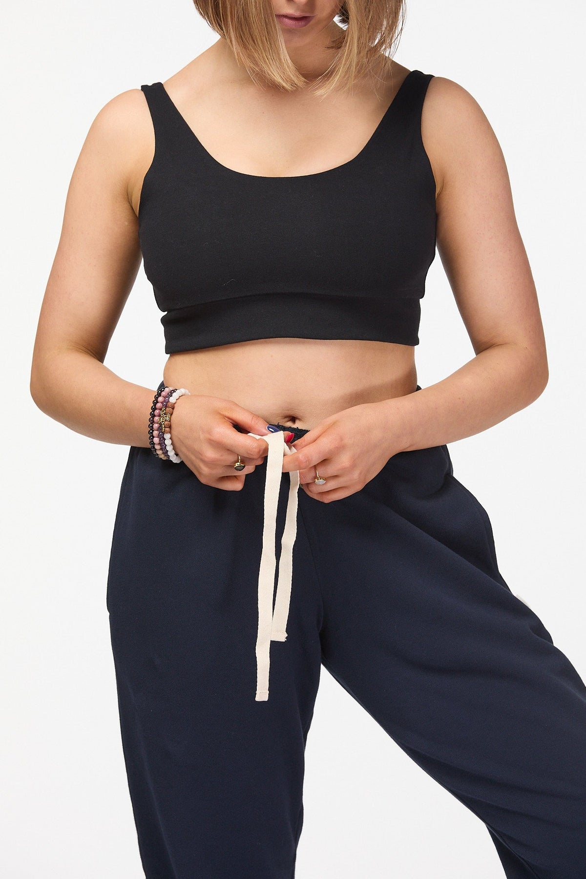 Navy Women&#39;s Organic Organic Cotton Track Pants Made in Australia 3