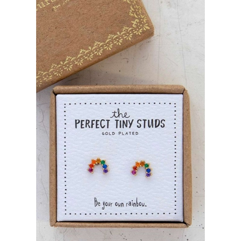 Rainbow Stud Earrings _ Luna & Soul Australia