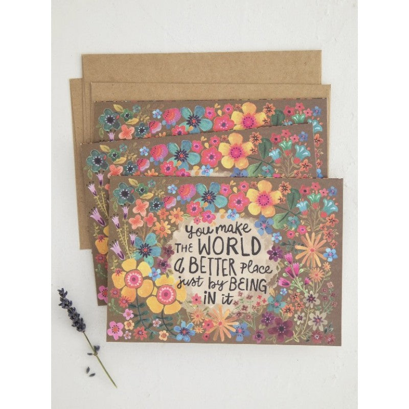 You make the world a better place card | Brown Lands
