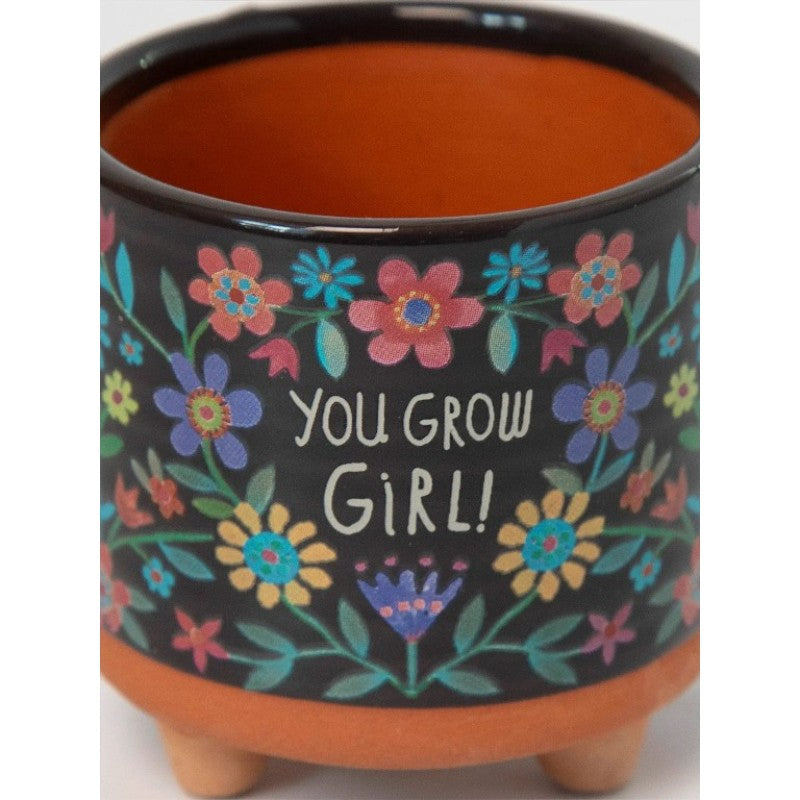 You Grow Girl Plant Pot