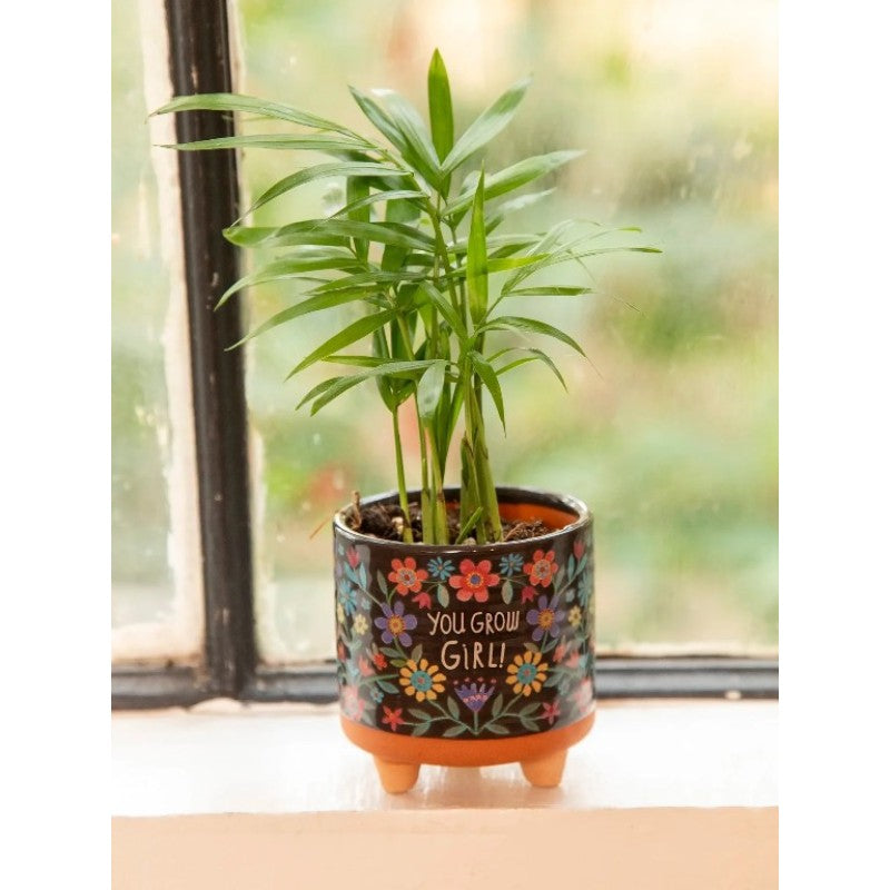 You Grow Girl Plant Pot