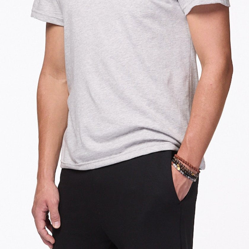 I am Grounded Mens Mala Bracelet 