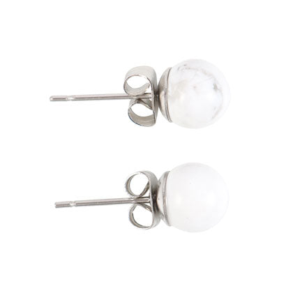 Howlite Stud Earrings