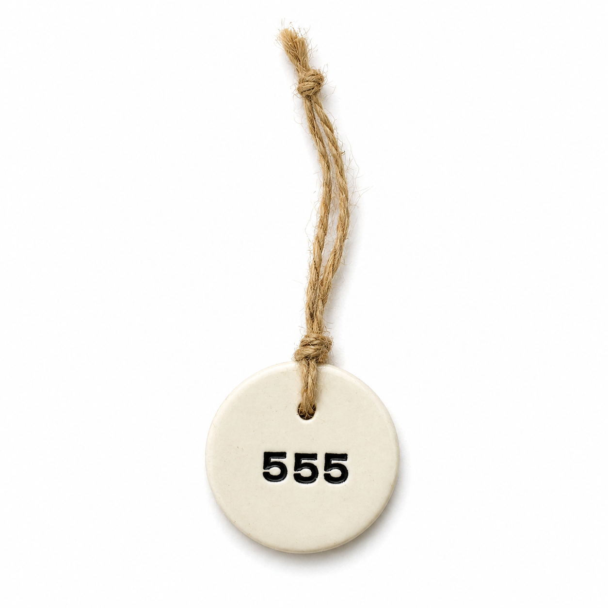555 Angel Number Ceramic Hanging Tag