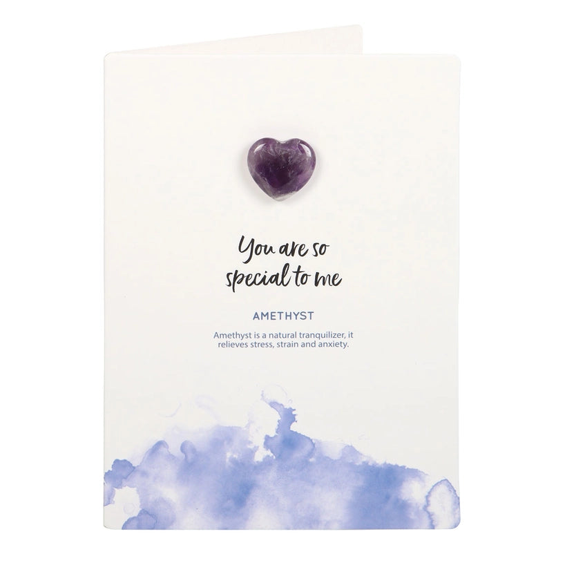Amethyst Crystal Greeting Card  Luna and Soul
