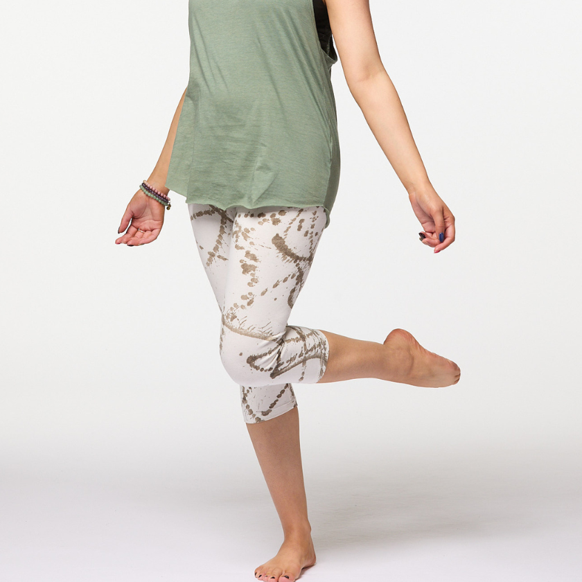 Organic Cotton cropped yoga leggings Australia