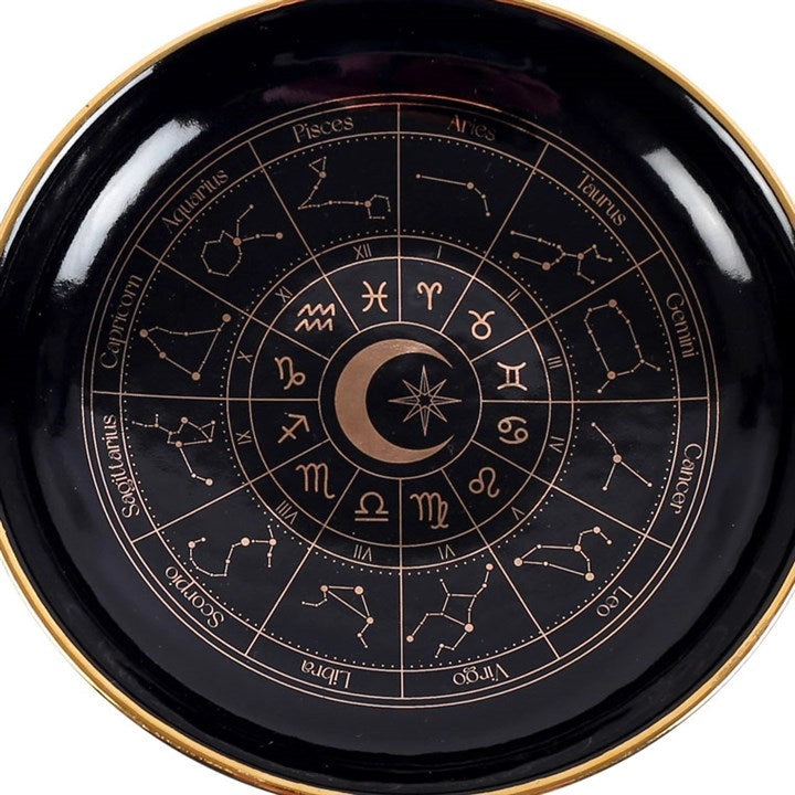 Astrology Wheel Trinket Dish | Black