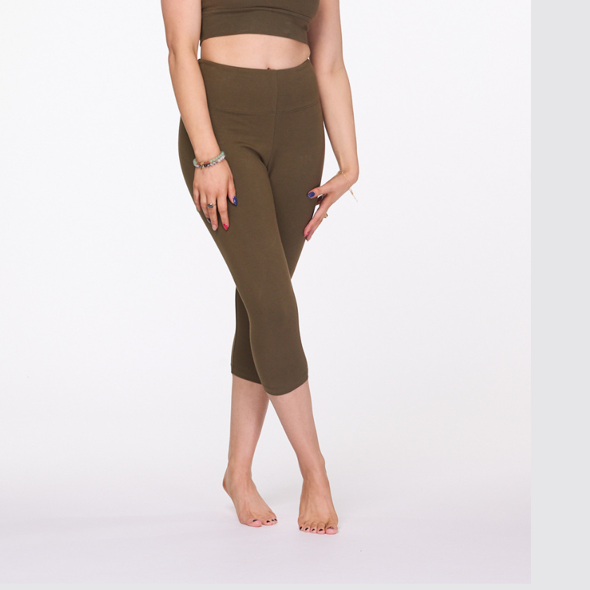 Capri Leggings Khaki Luna &amp; Soul Australia 