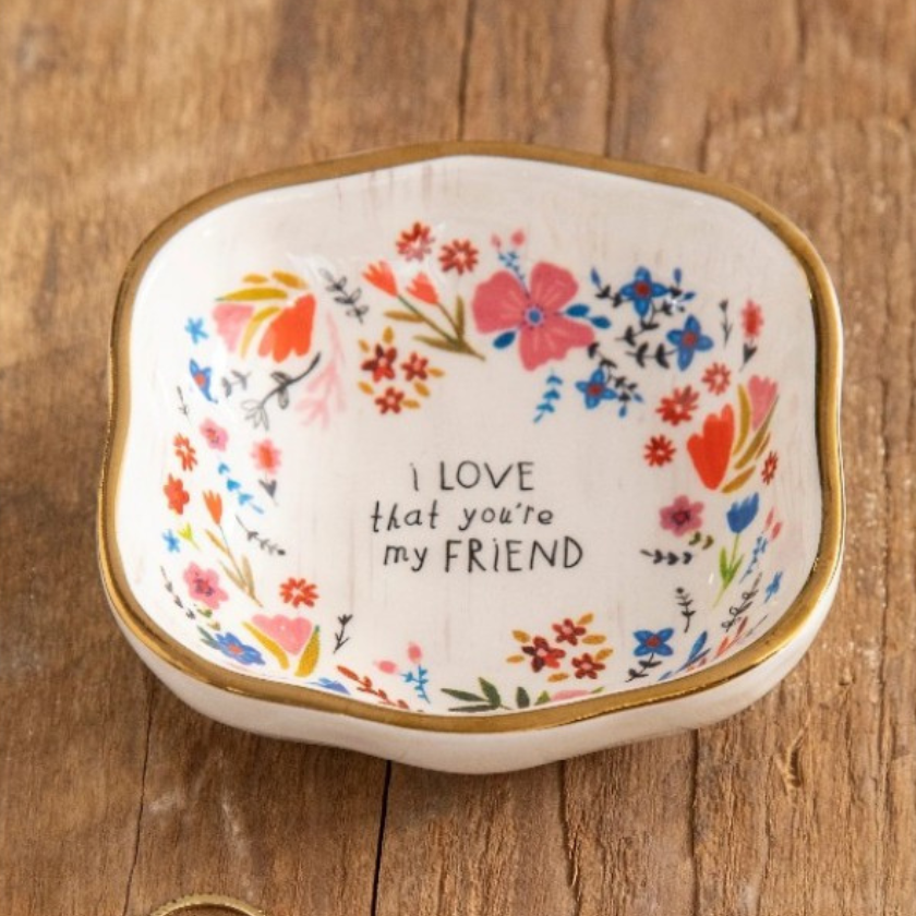 Love my friend ceramic dish