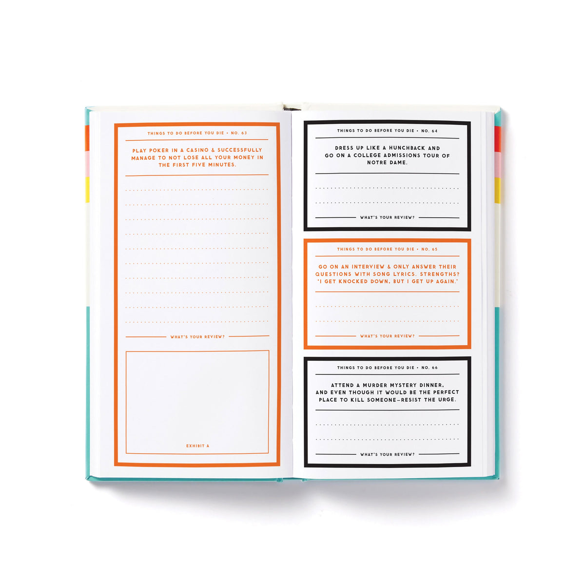 Million things before you die Journal