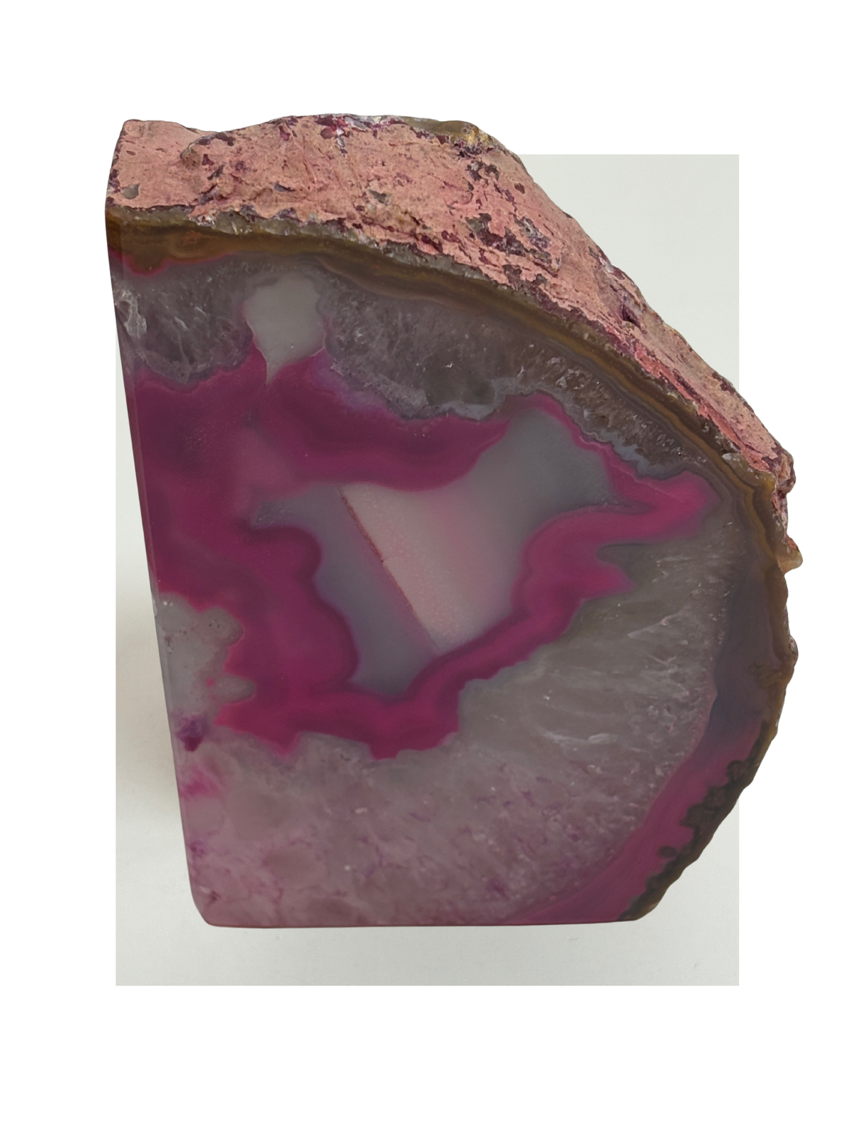 Pink Agate Bookend