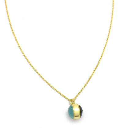 Aqua Chalcedony & Moonstone Necklace _ Luna & Soul Australia