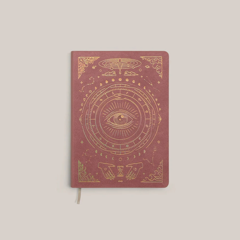 A6 Vegan leather pocket journal | Coral Rose