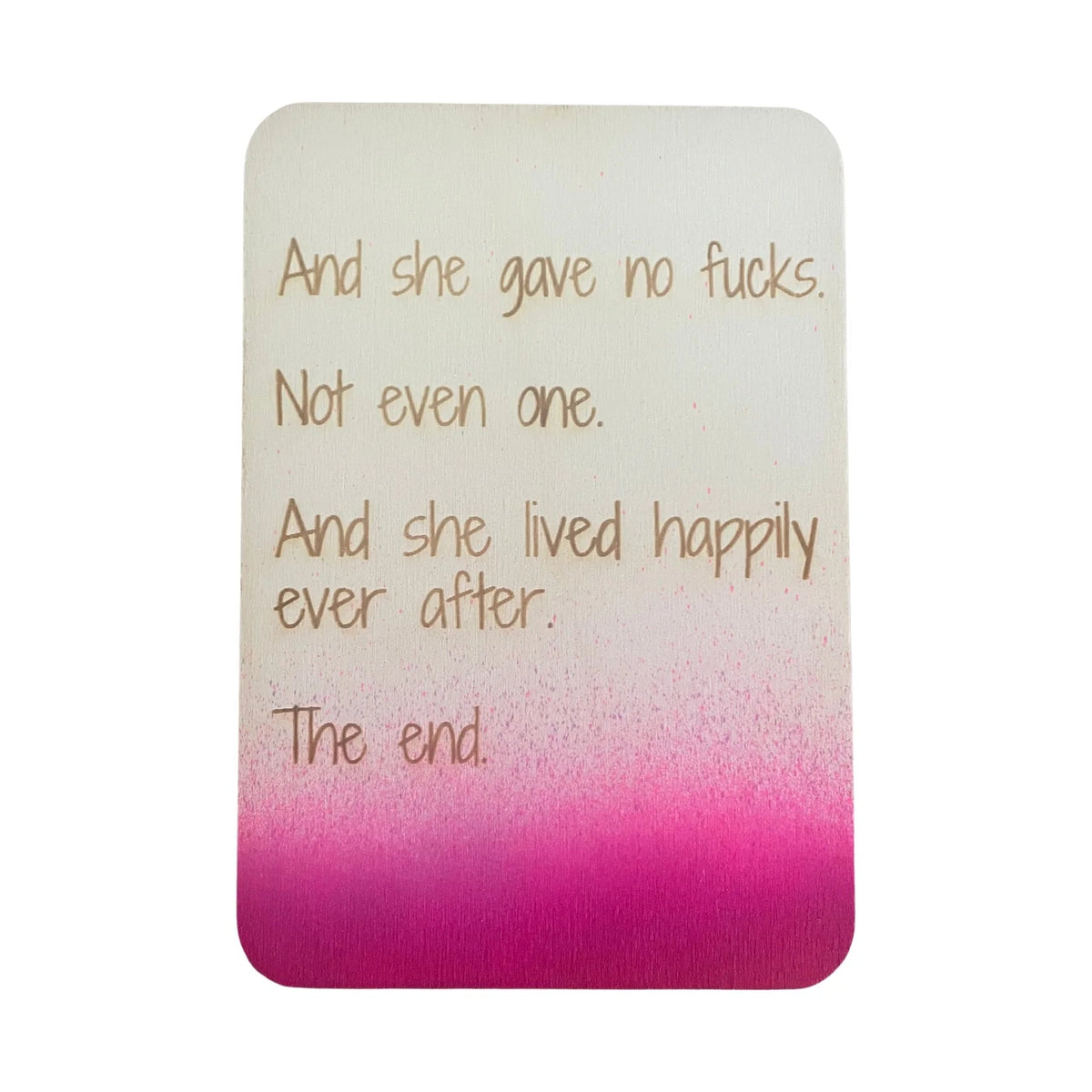 And She Gave No Fuck Rude  Greeting Card _ Luna &amp; Soul Australia