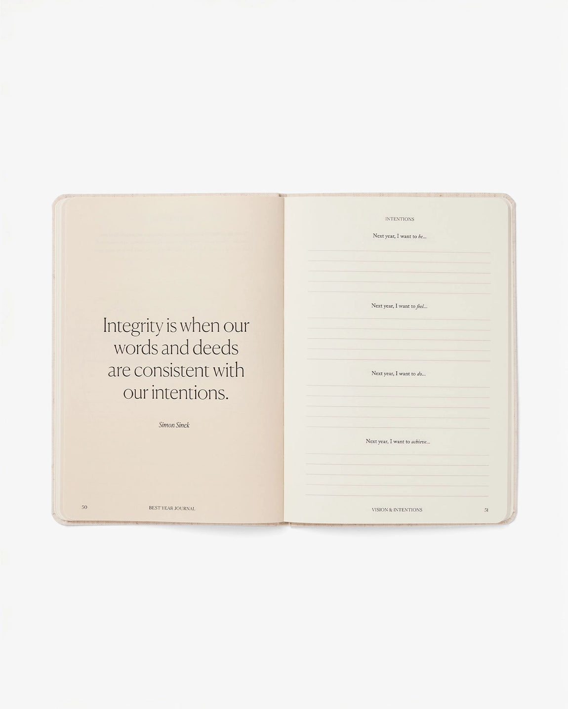 Best Year Journal Essential Oat, Simple Express Format Australia