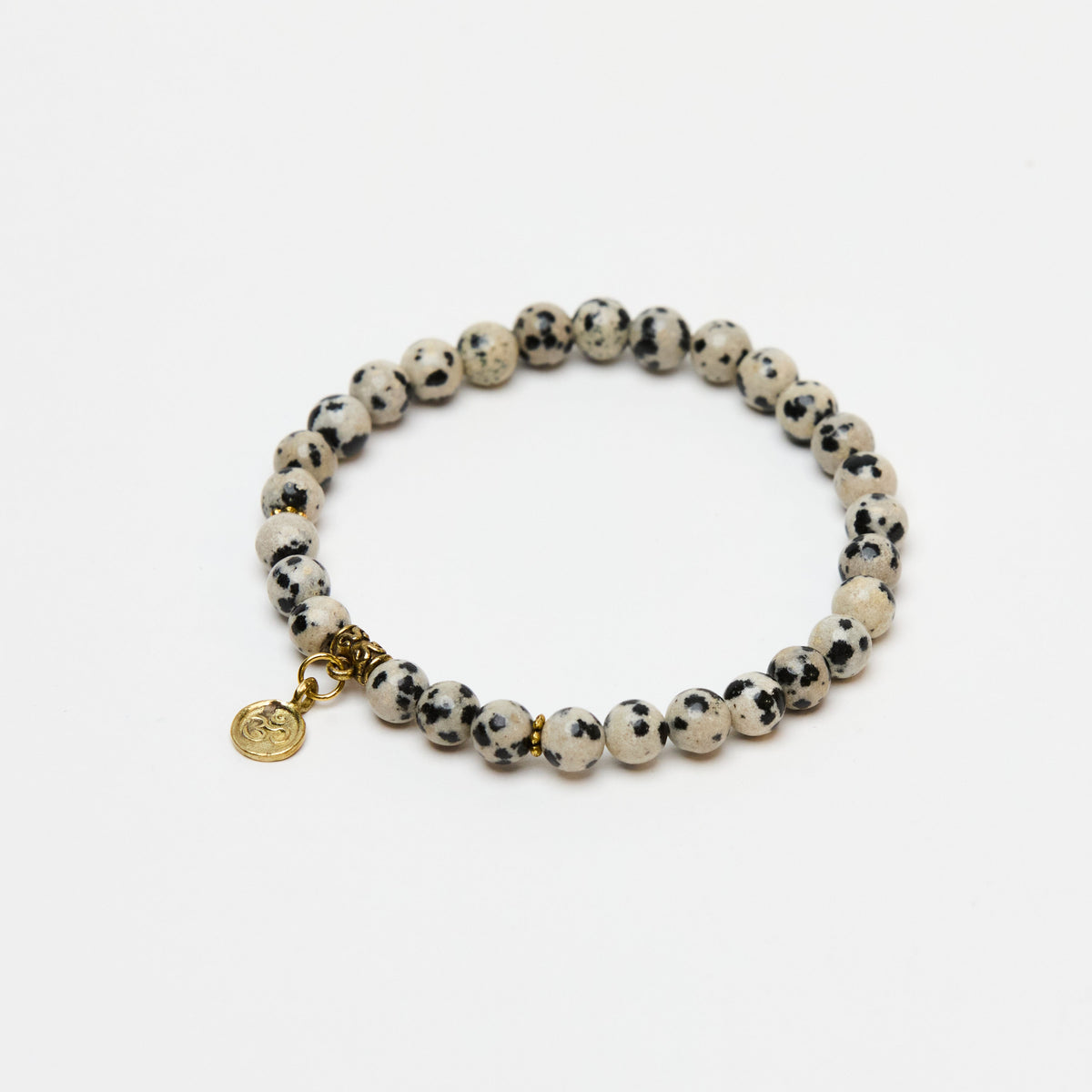 Dalmatian Jasper Affirmation Bracelet I am Fearless for men and women Luna &amp; Soul Australia