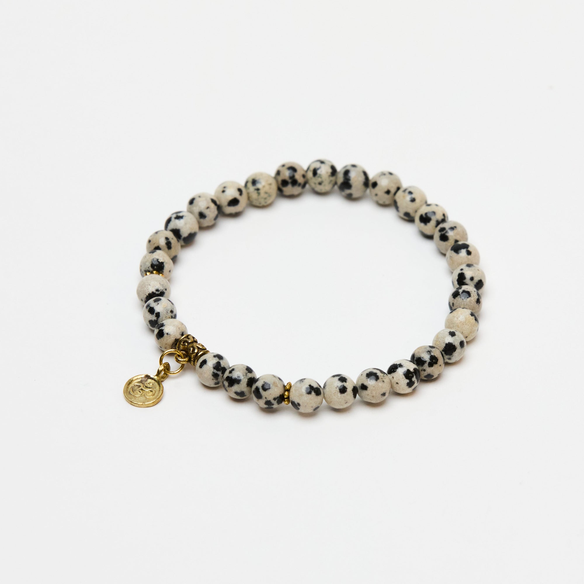Dalmatian Jasper Affirmation Bracelet I am Fearless for men and women Luna & Soul Australia