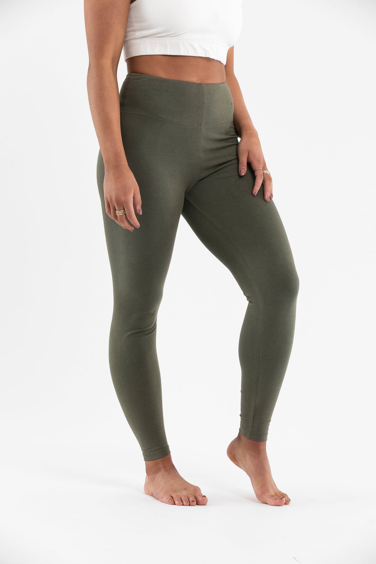 Organic Yoga Clothing Australia  _ Khaki Leggings