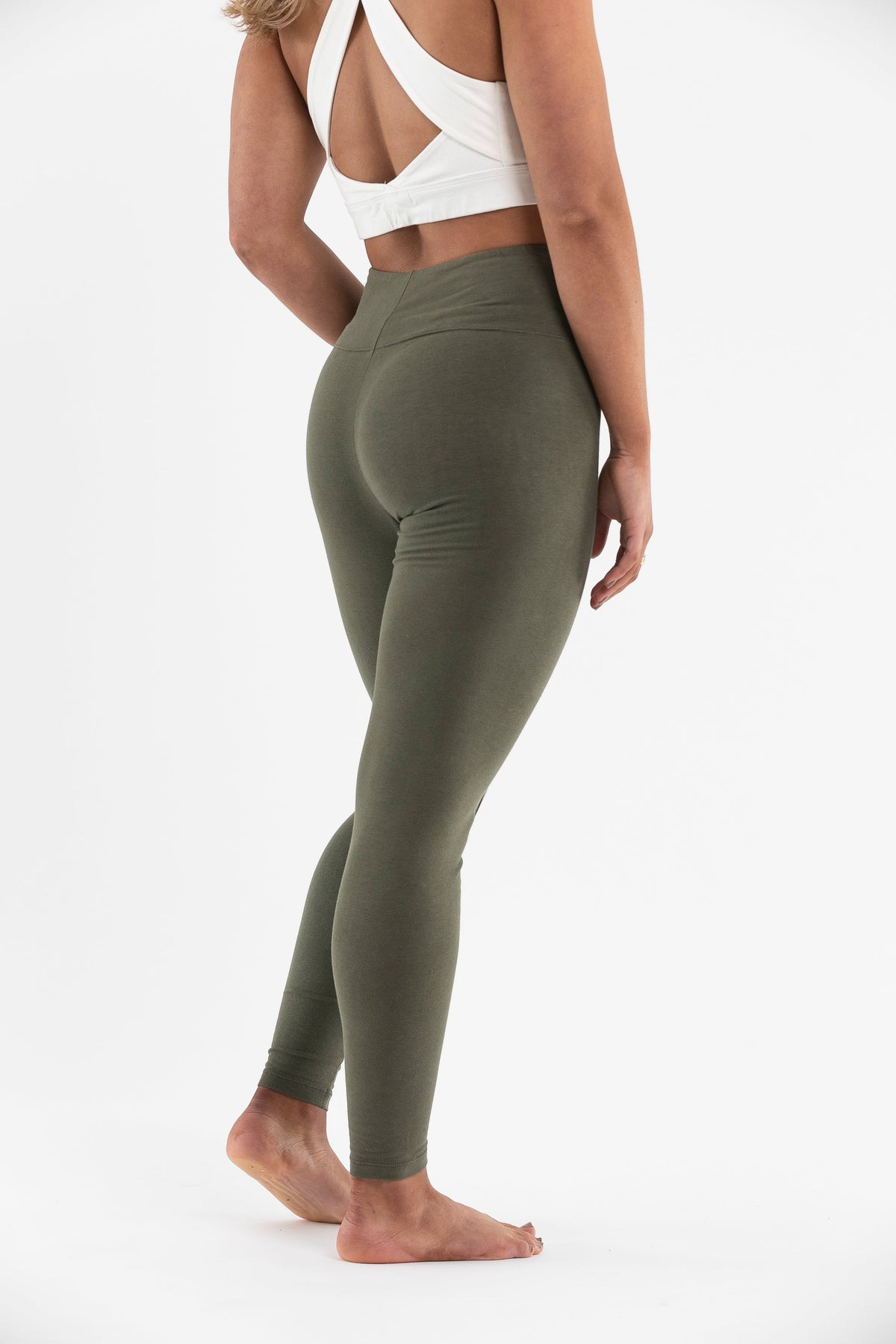 Organic Yoga Clothing Australia  _ Khaki Leggings
