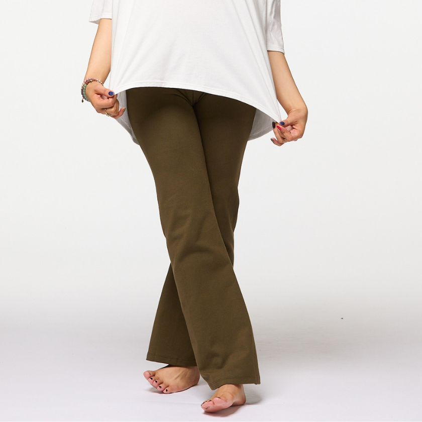 Flared yoga pants Khaki Luna &amp; Soul Australia