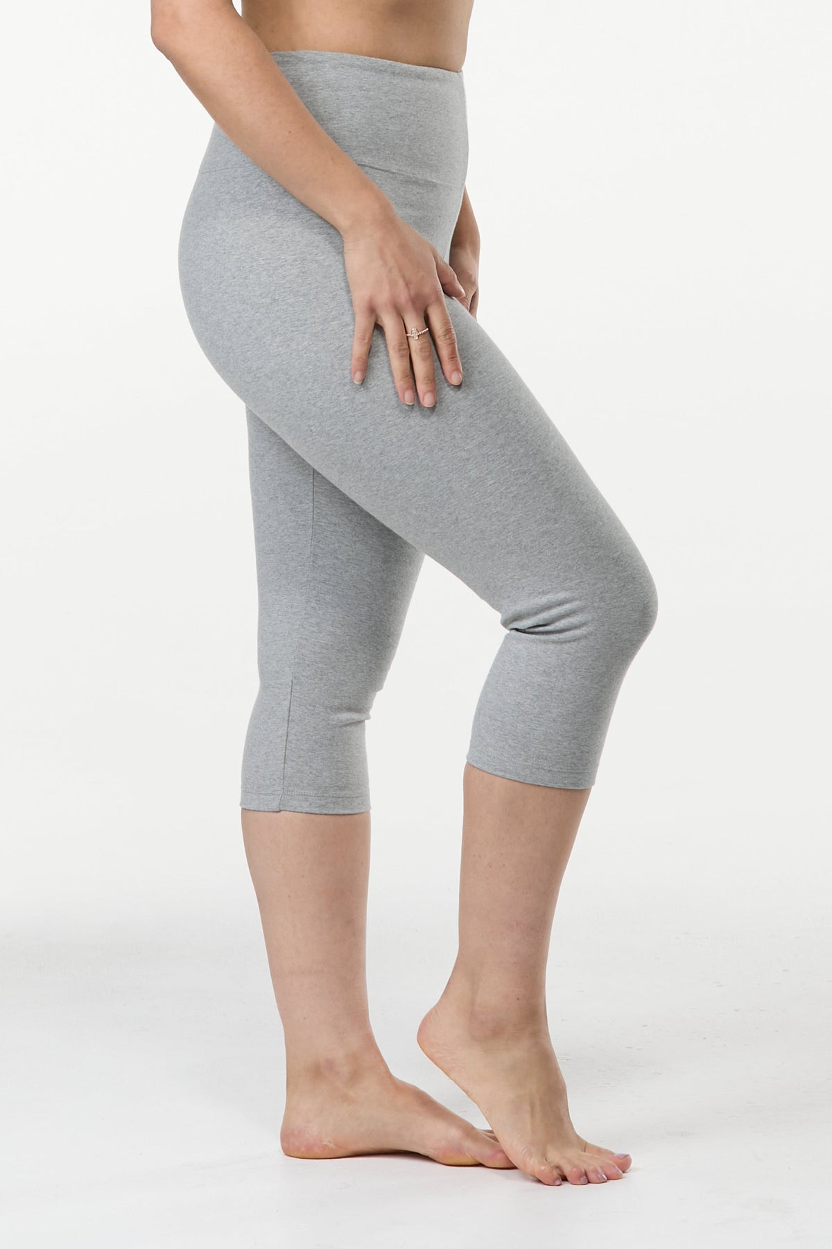 Grey Cropped Leggings
