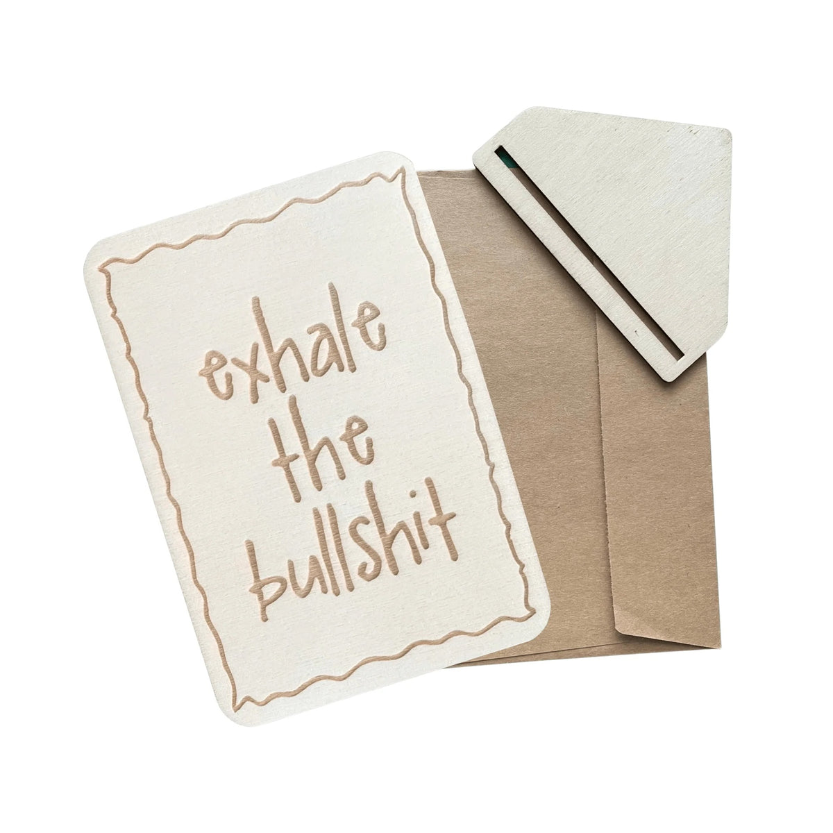 exhale the bullshit greeting card, Luna &amp; Soul