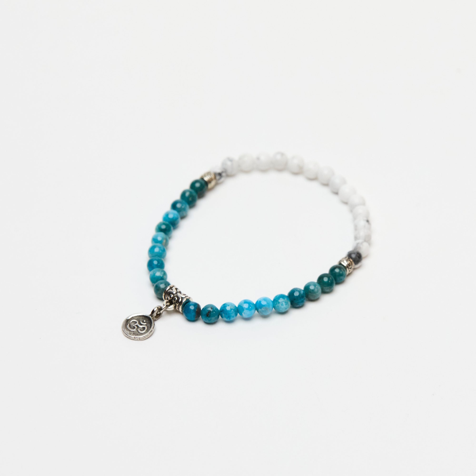 Blue white affirmation bracelet Luna & Soul Australia