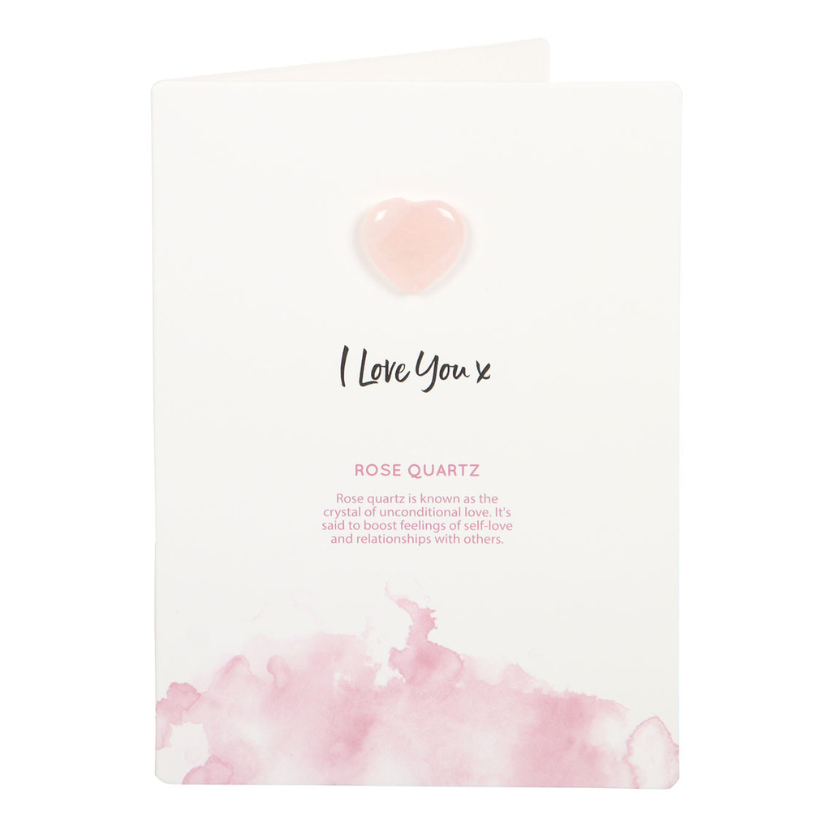 I love you rose quartz hear greeting card