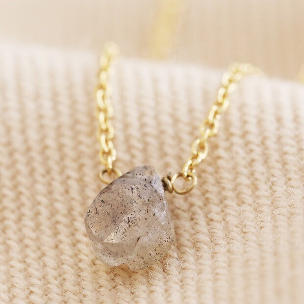 Labradorite Teardrop Necklace Luna & Soul