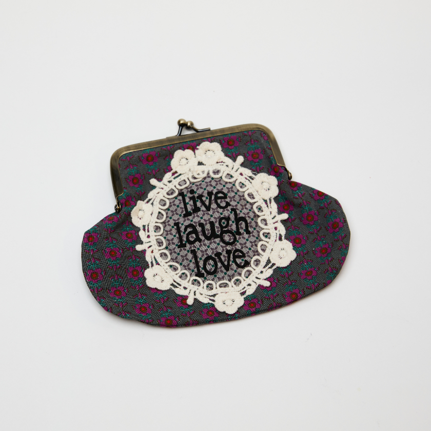 Live, Laugh, Love Quote Purse