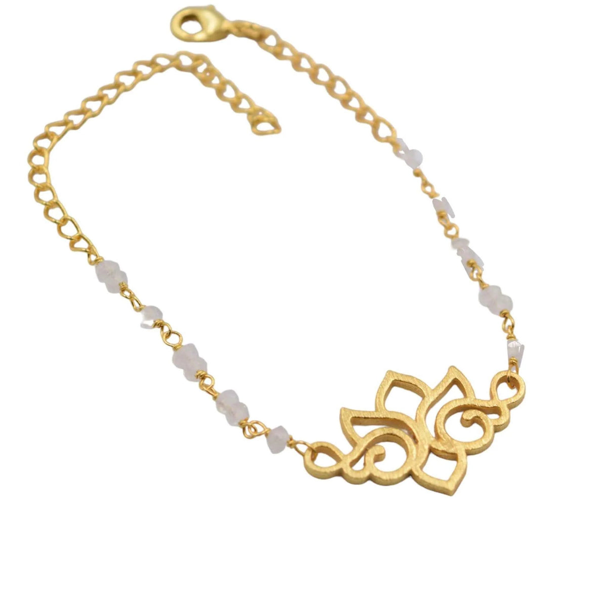 Lotus Flower Bracelet Moonstone _ Luna &amp; Soul Australia
