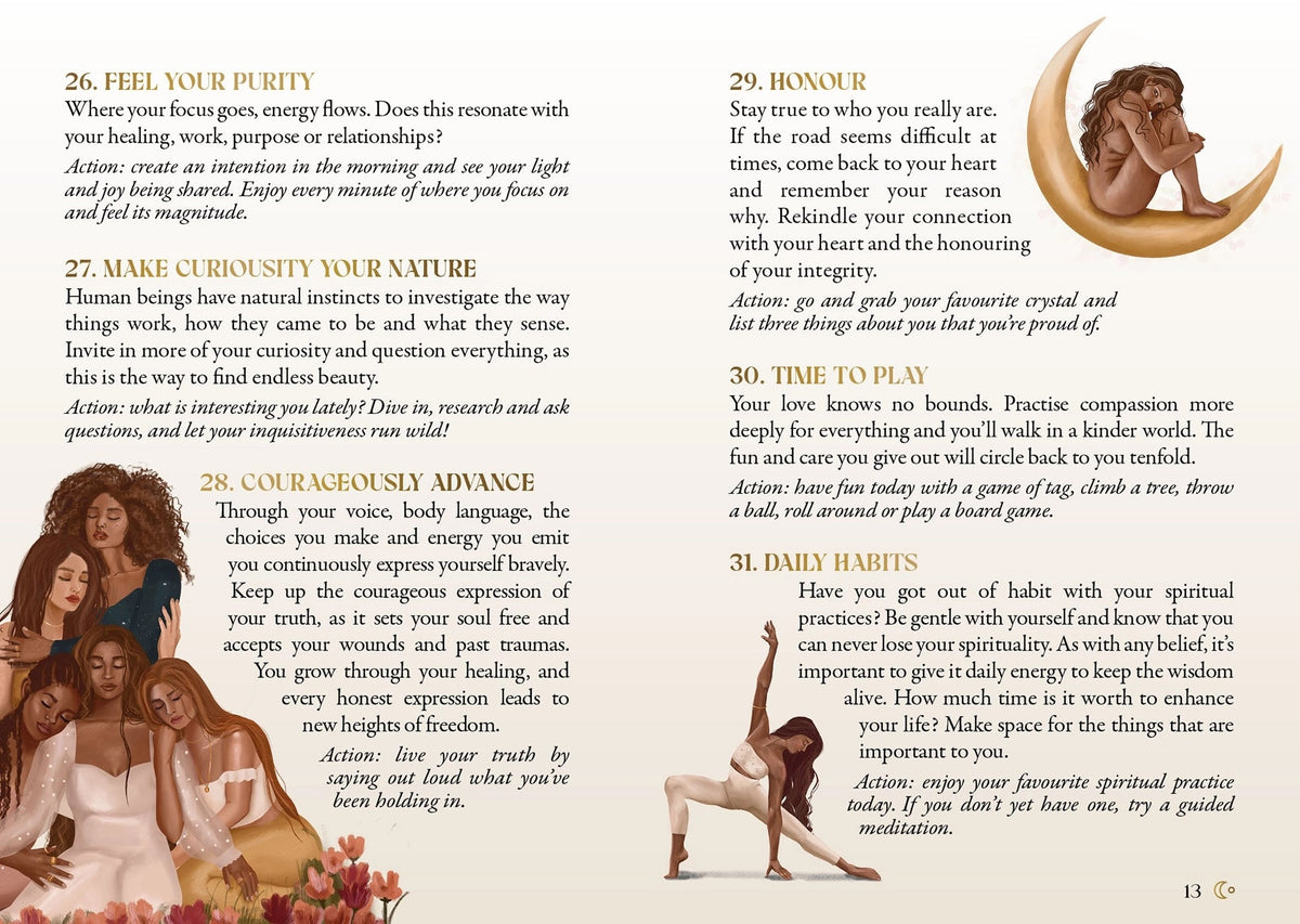 Instructions of "Love and Light Mantra Cards"
