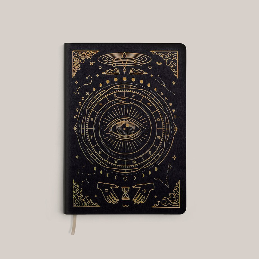 Magic of I Vegan Leather Pocket Journal  Black  Luna &amp; Soul Melbourne