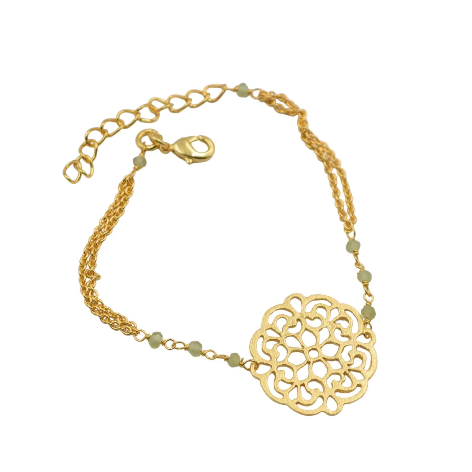 Mandala Bracelet  Peridot _ Luna & Soul Australia