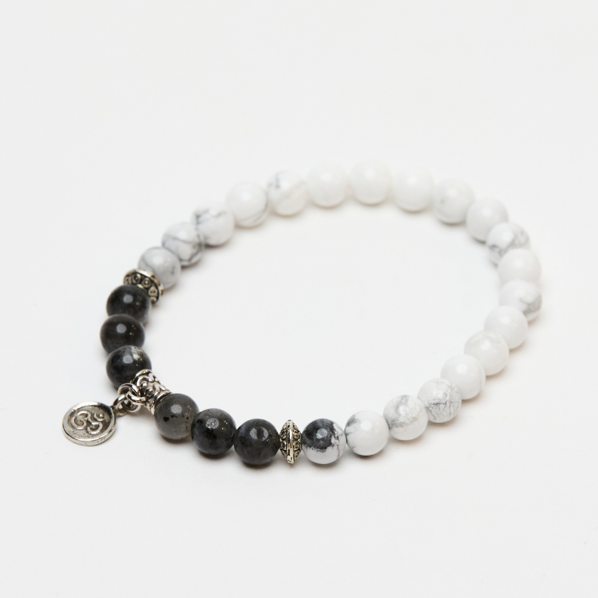 Labradorite Howlite Crystal  Yoga Bracelet  Australia 