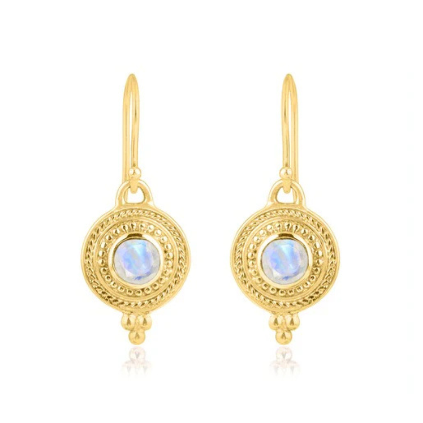 Moonstone Drop Yoga Earrings  Luna &amp; soul