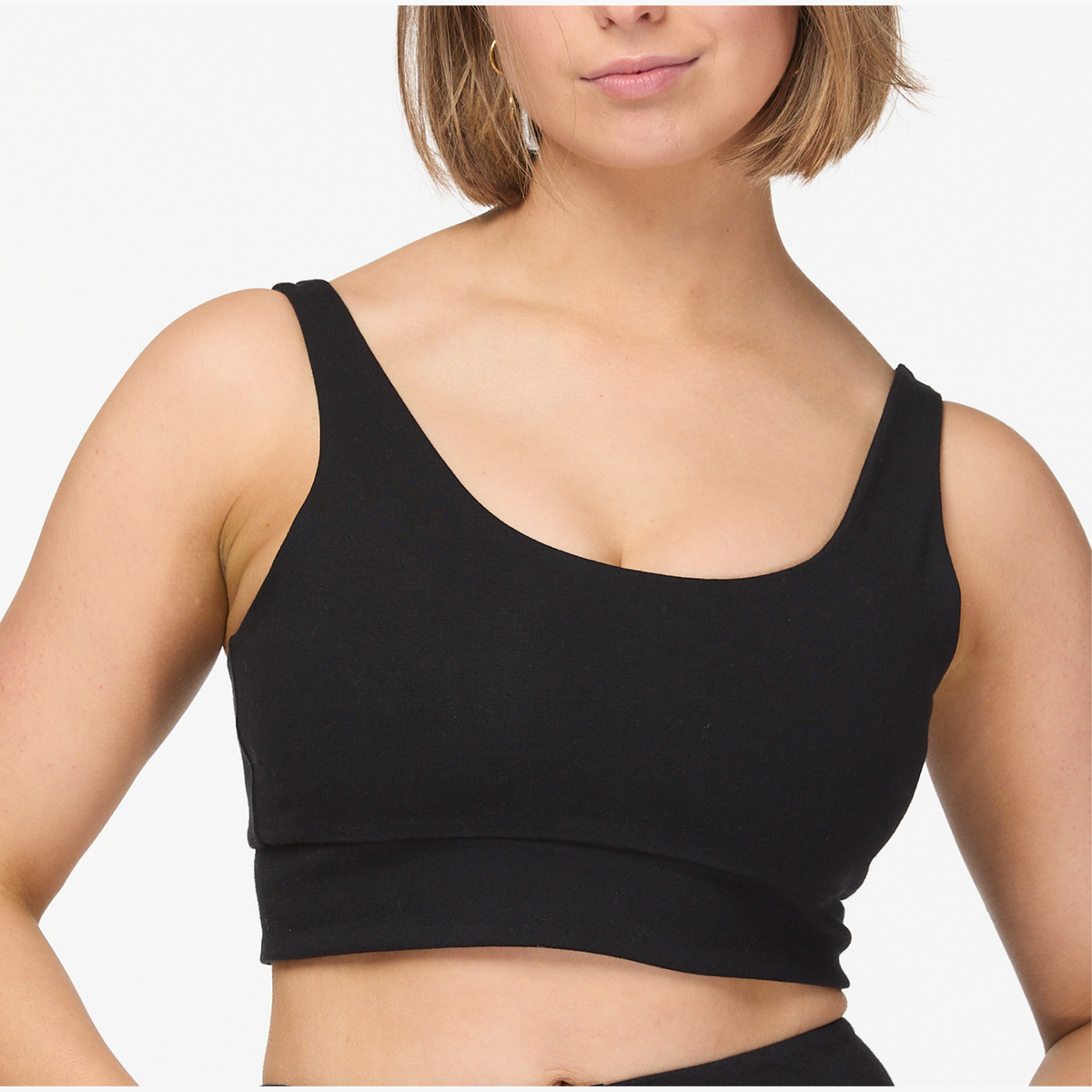 Black Cotton Sports Bra Australia
