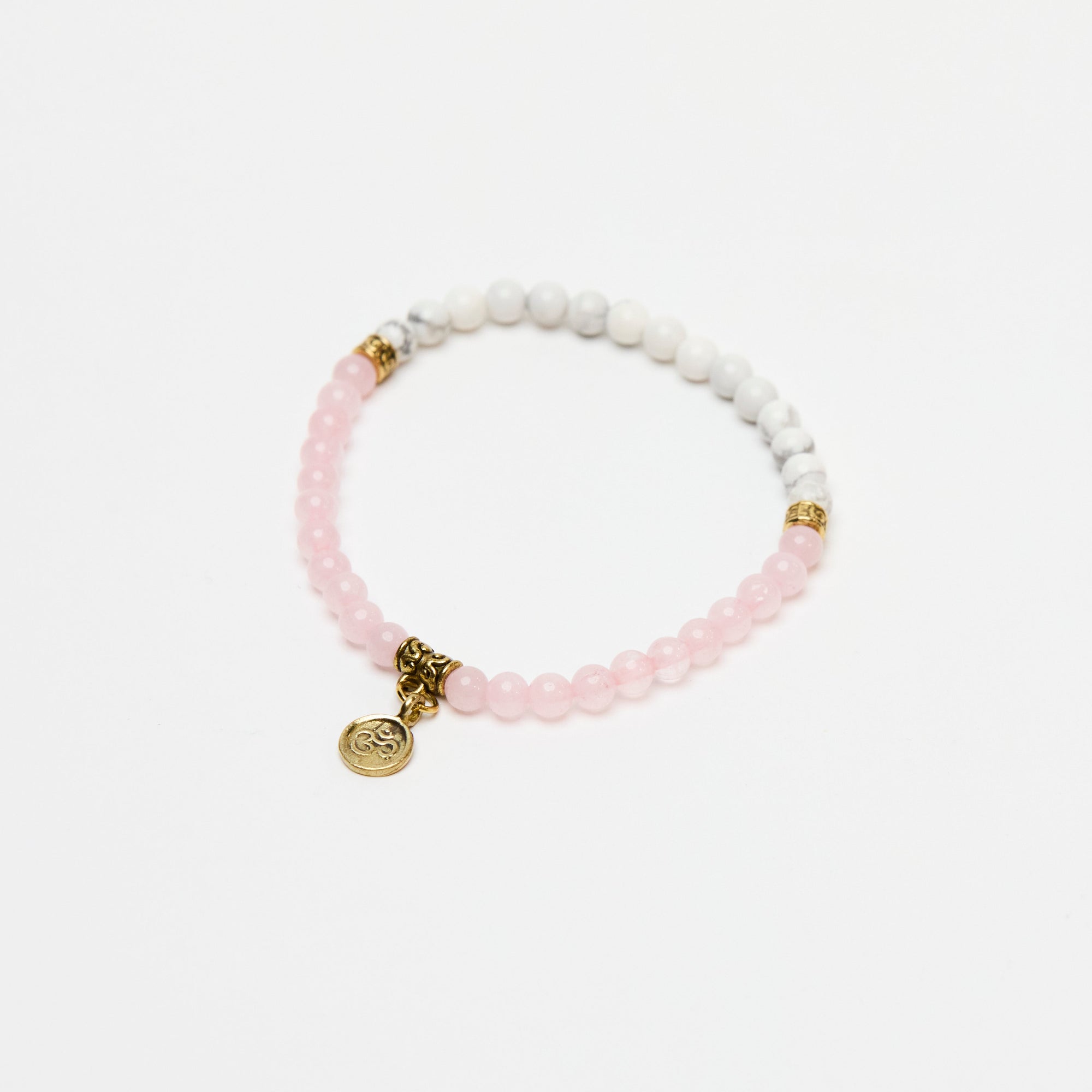 I am Brave Affirmation Bracelet Pink Rose Quartz Luna & Soul Australia