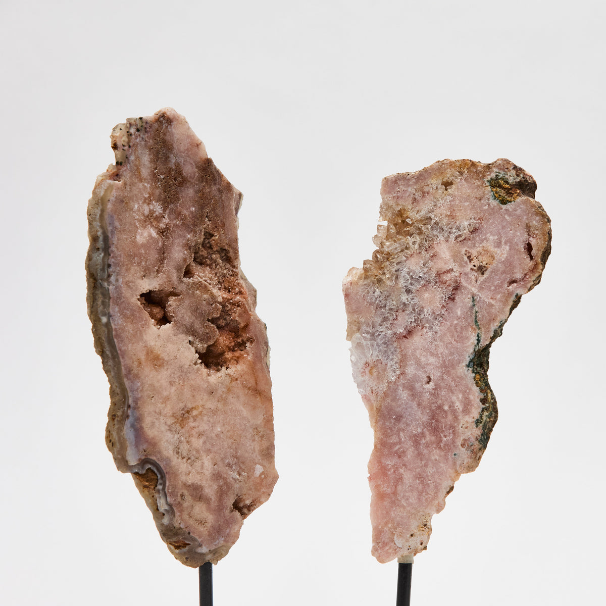 Real Pink Amethyst Slab with Stand