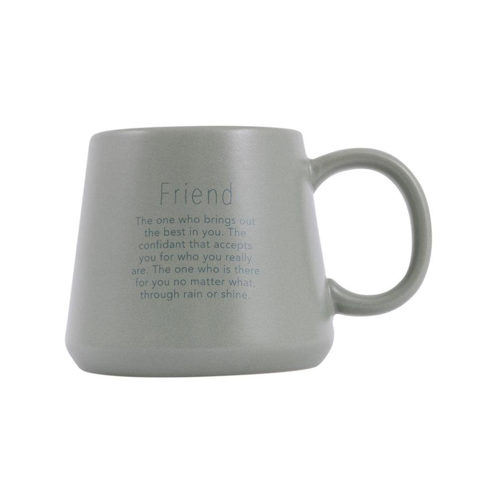 Sage Green Friend Quote Mug Luna &amp; Soul