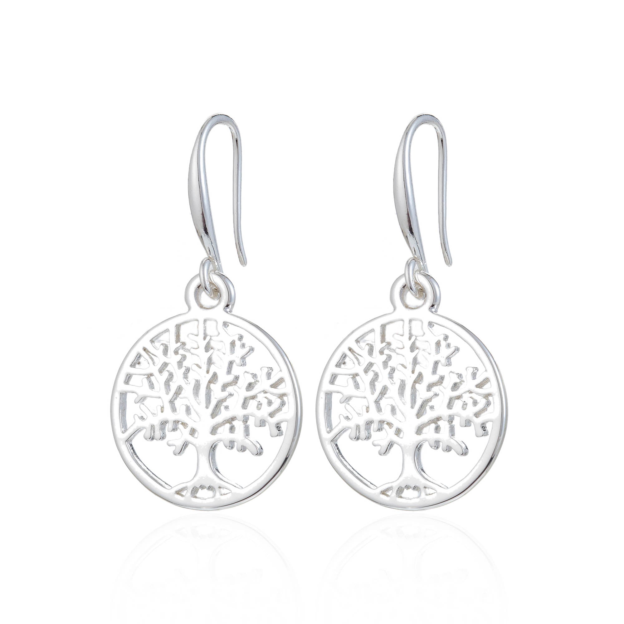 Tree of Life Drop Earrings | Silver