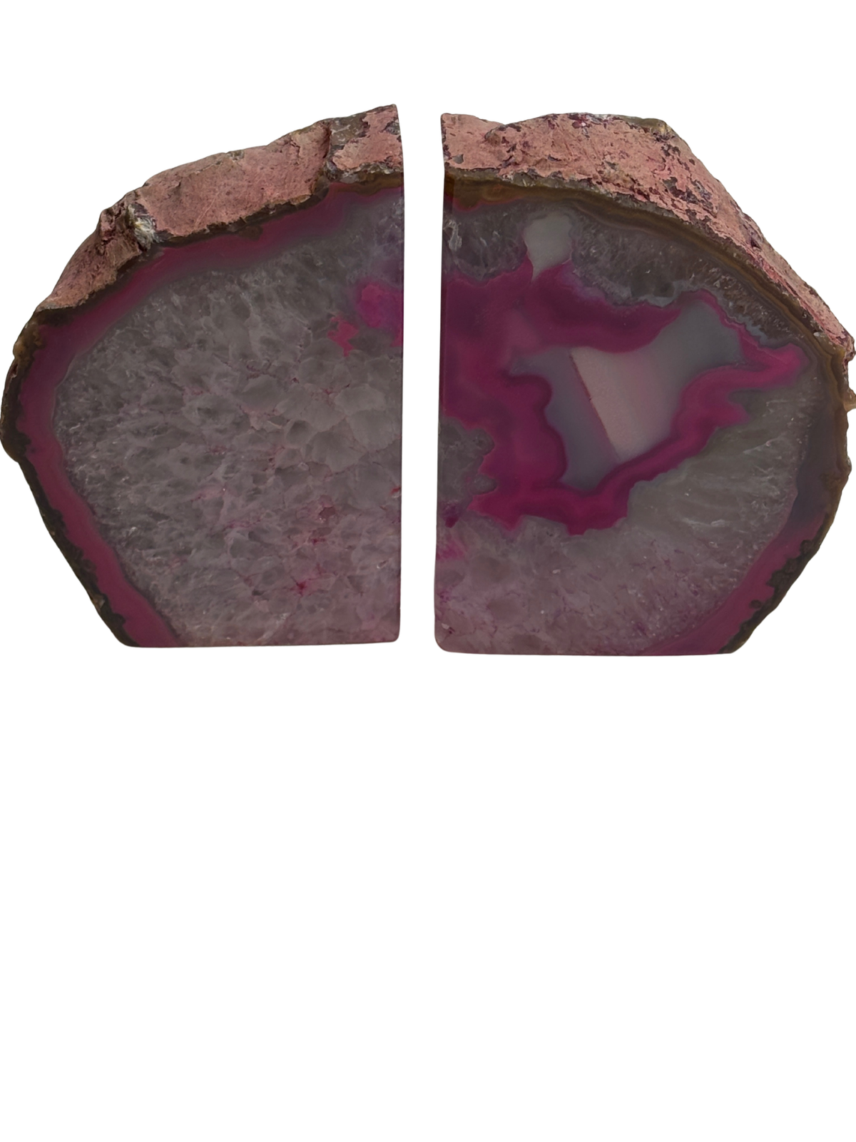 Pink Agate Bookend