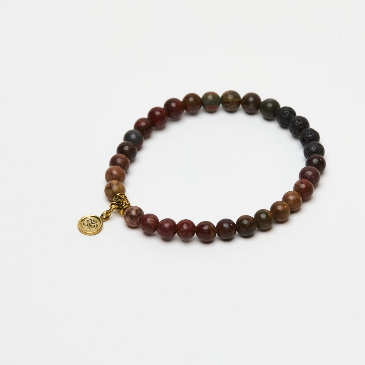 I Matter Affirmation Bracelet Picasso Jasper gemstones + Lava Breads Luna &amp; Soul Australia