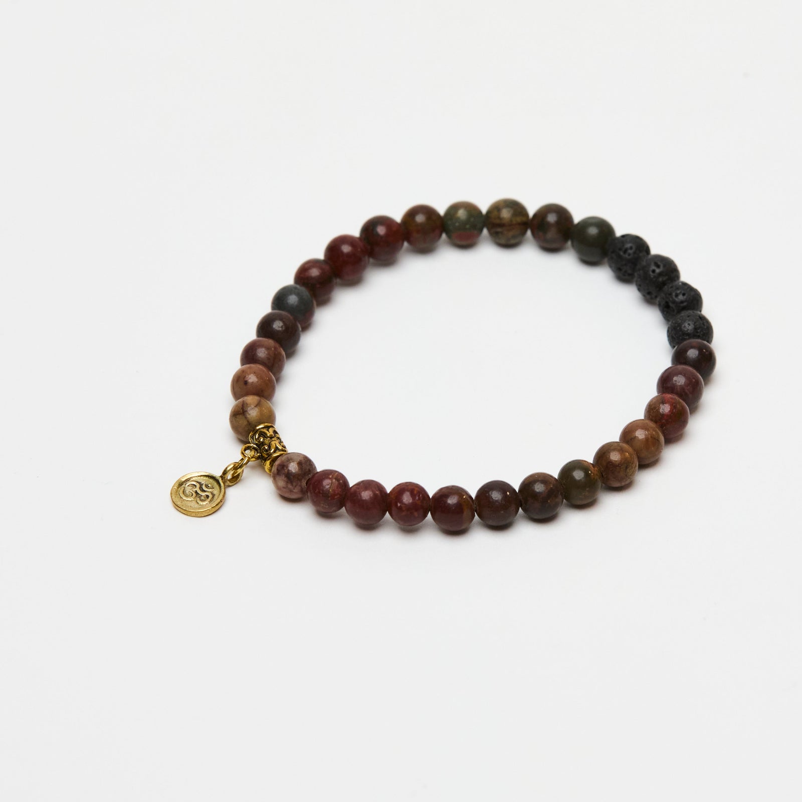 I Matter Affirmation Bracelet Picasso Jasper gemstones + Lava Breads Luna & Soul Australia