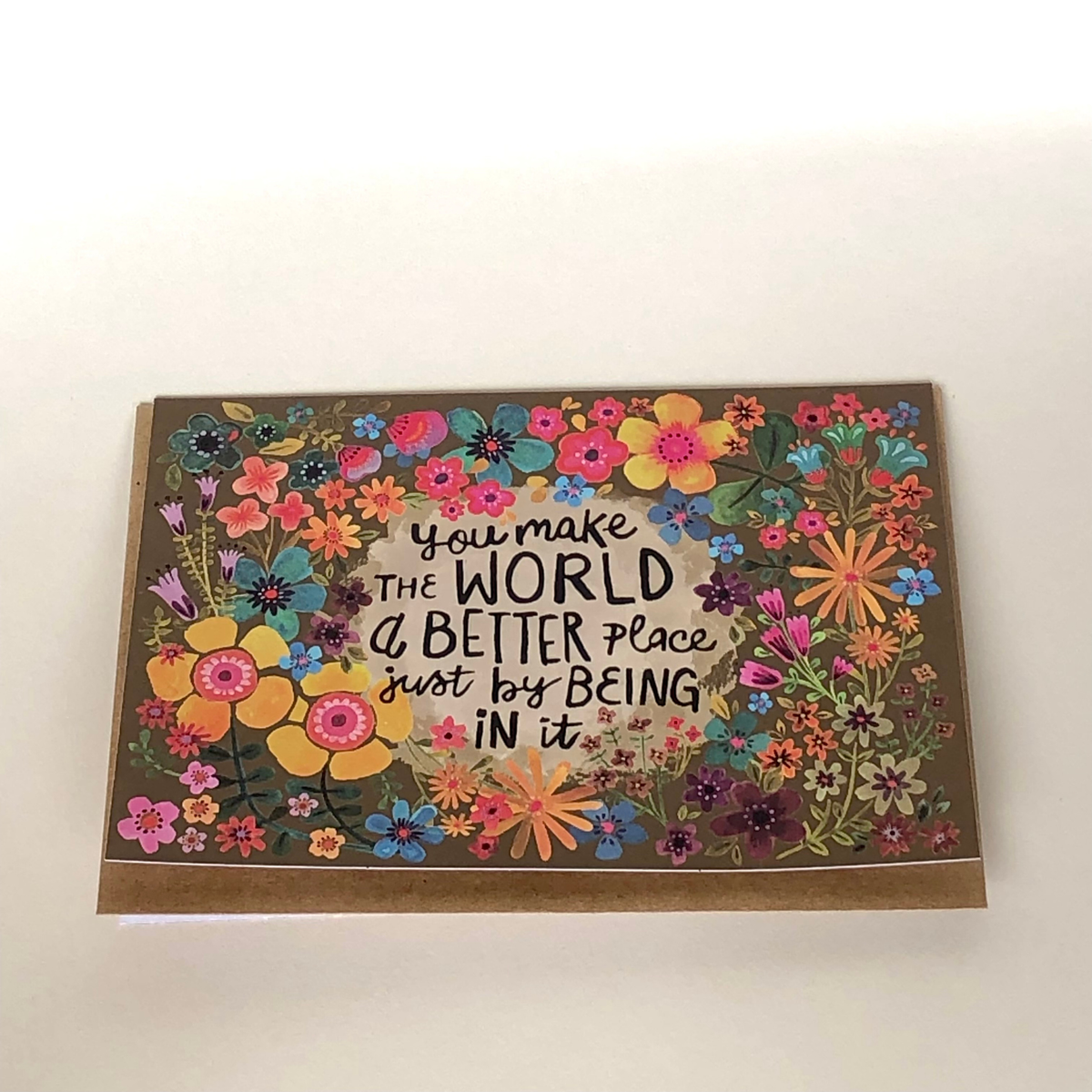 You make the world a better place card | Brown Lands